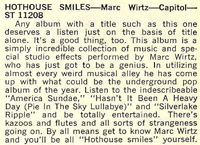 Cashbox magazine review for "Hothouse Smiles" (197